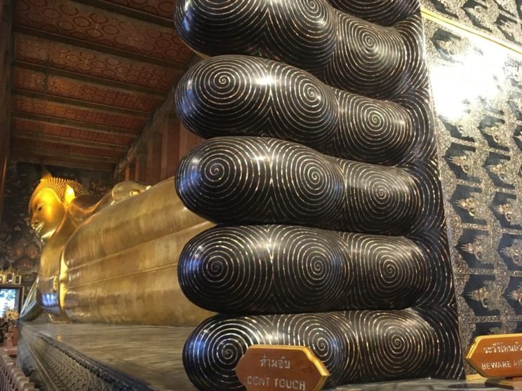 The reclining Buddha represents the entry of Buddha into Nirvana and the end of all reincarnations.